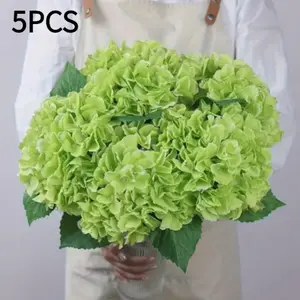 5 Piece 18 Inch Artificial Hydrangea Flowers, Realistic Touch, Lifelike Fake Floral Decor, Perfect for Outdoor Weddings Christmas Office Home Party Living Room Table Decoration, Artificial Plants, Artificial Flower Set