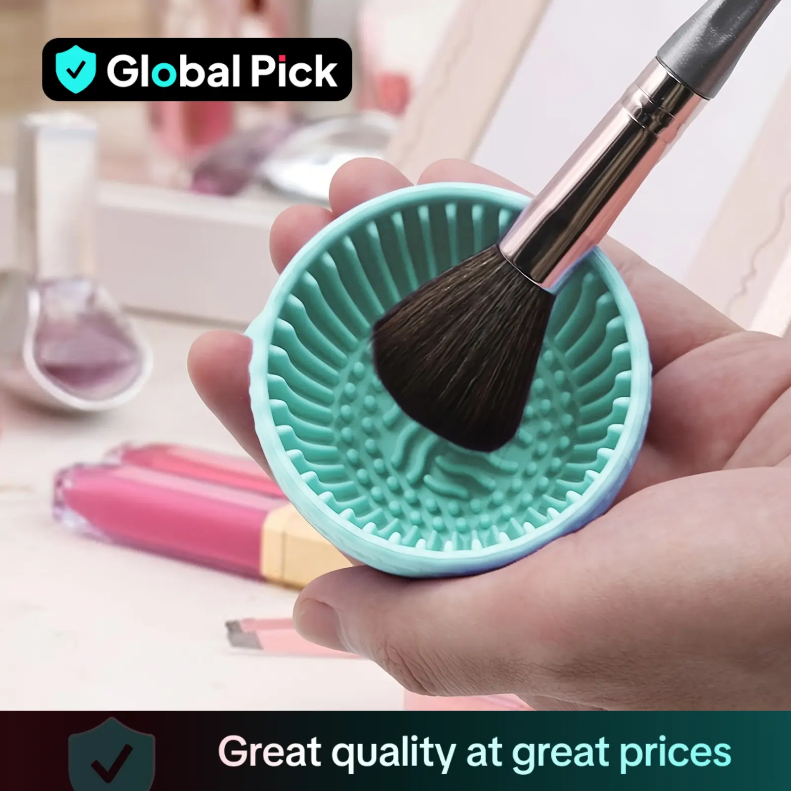 Silicone Makeup Brushes Cleaning Bowl, 1 Count Makeup Brush Drying Holder, Makeup Brush Cleaning Tool, Cosmetic Brush Cleaning Bowl, Gift