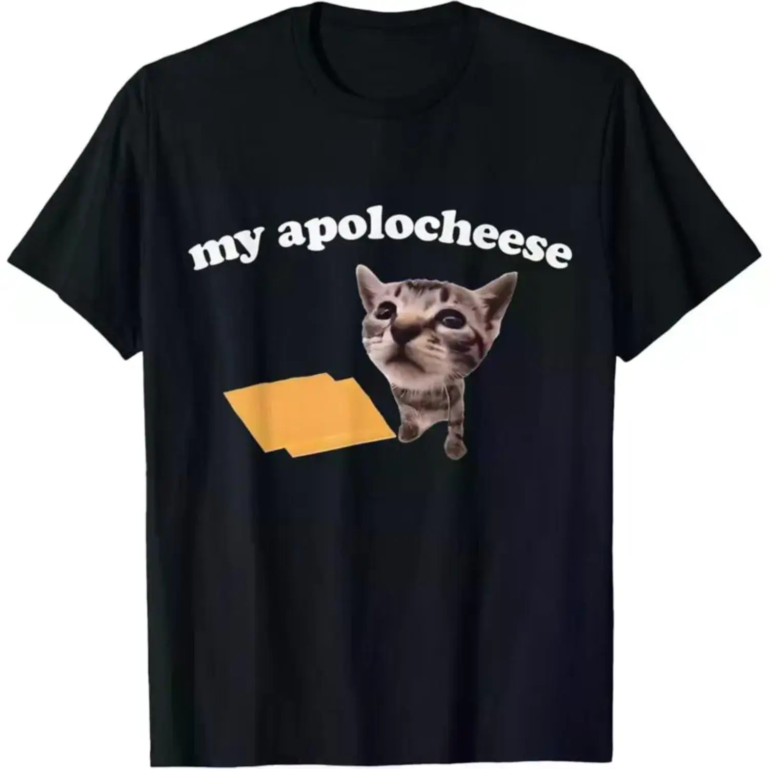 100% Premium Cotton "My Apolocheese" Funny Cat T-Shirt