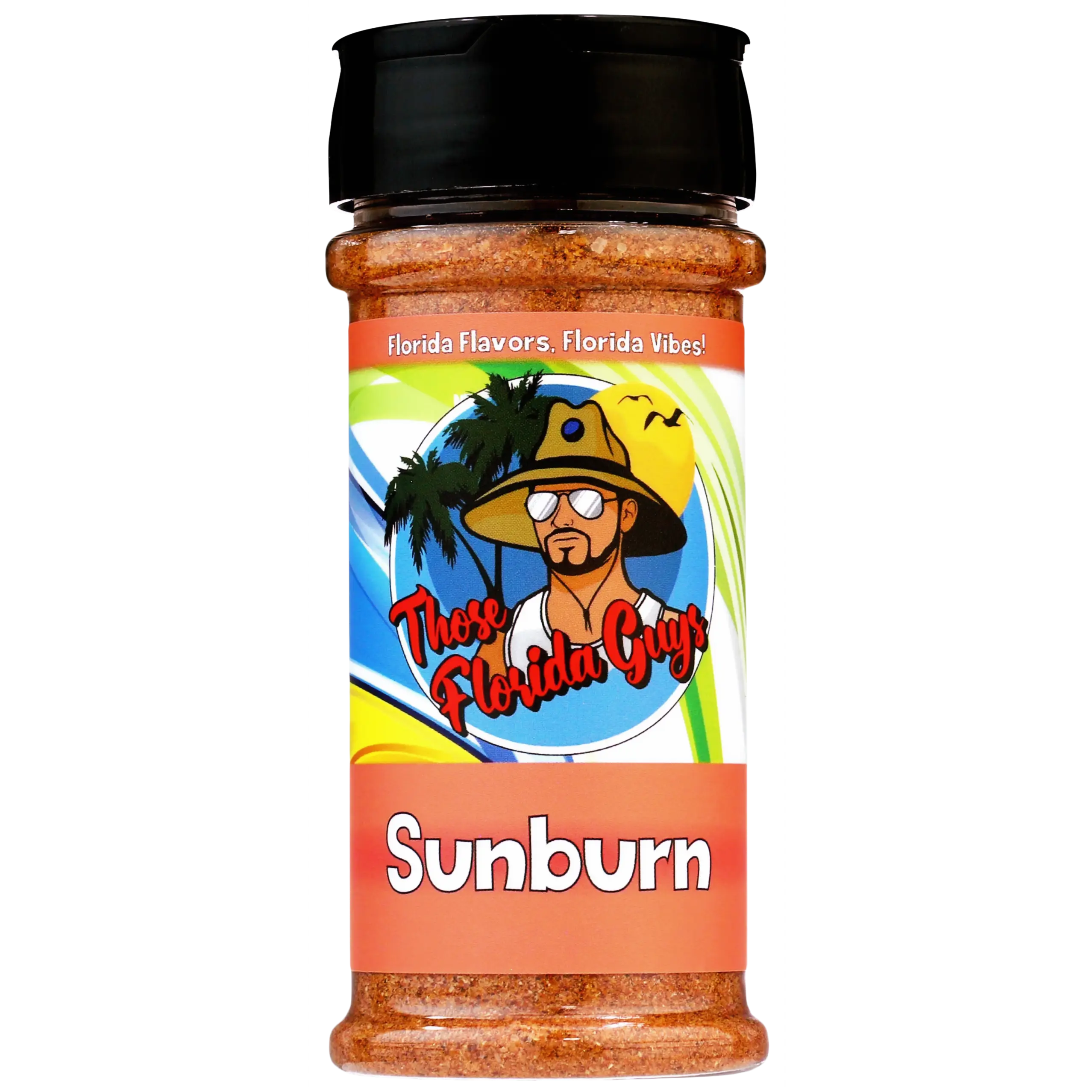 Those Florida Guys Sunburn BBQ Rub | Spicy Citrus Habanero | Great on Steak, Chicken, Veggies, Chicken Wings, Seafood, Ribs, & Pork | Seasoning & Spice Dry Rub For Smoking & Grilling | 8.5 oz Shaker Bottle | Gluten-Free, Low-Sodium, MSG-Free, Dairy-Free