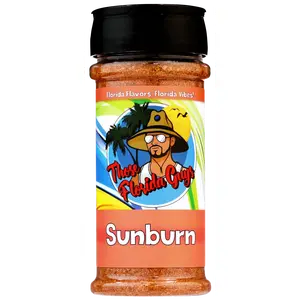 Those Florida Guys Sunburn BBQ Rub | Spicy Citrus Habanero | Great on Steak, Chicken, Veggies, Chicken Wings, Seafood, Ribs, & Pork | Seasoning & Spice Dry Rub For Smoking & Grilling | 8.5 oz Shaker Bottle | Gluten-Free, Low-Sodium, MSG-Free, Dairy-Free