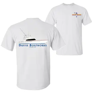 Duffie Boatworks x Sunset Marina Offshore Adventure T-Shirt, Boat Graphic Tee, Soft Cotton Unisex Shirt, Nautical Apparel for Men & Women, Boat Enthusiasts Gift