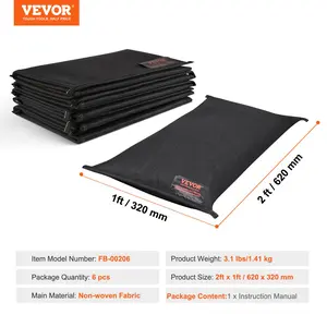 fathersdaygift  VEVOR Flood Barriers, Water Flood Dam Bags 6 Pack, Water Barriers for Flooding, Water Activated Flood Barriers for Home, Doorway, Driveway(2FTx 1in)