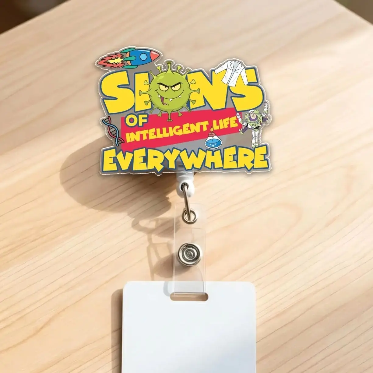 Lab Story Lab Week 2026 Badge Reel, Medical Lab Tech Retractable ID Holder, Fun Work Accessory 39L