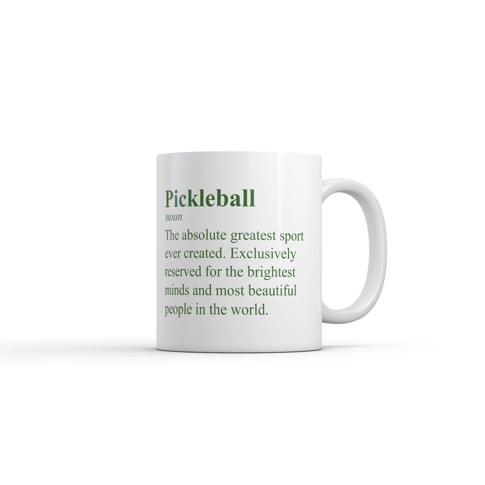 Pickleball Definition Mug Funny Sarcastic Graphic Novelty Coffee Cup - 11oz Funny Coffee Mugs Ceramic Printed Drinkware Cup