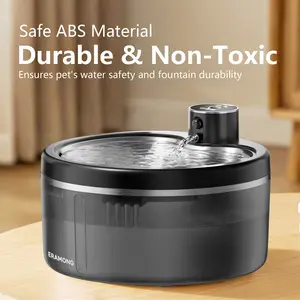 2.5L Cordless Cat Water Fountain with Motion Sensor, Smart Automatic Circulating Filtered Pet Waterer, 4000mAh USB Rechargeable Ultra-Quiet Pump for Indoor Cats, Automatic Water Bowl