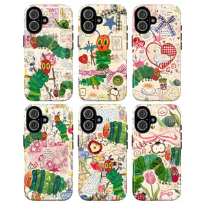 The Very Hungry Caterpillar Phone Case Collection| Whimsical Cute Vintage Aesthetic iPhone 17 Pro Max 17 Air 17Pro 16 15 14 13 12 11 Pro Max & Samsung S21 S22 S23 S24 Covers| Colorful Cartoon Protective Cases