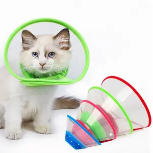 Dog Cat Wound Healing Protective Cover for Pet Neck Recovery Anti-Bite Lick Medical Circle Cone Collar