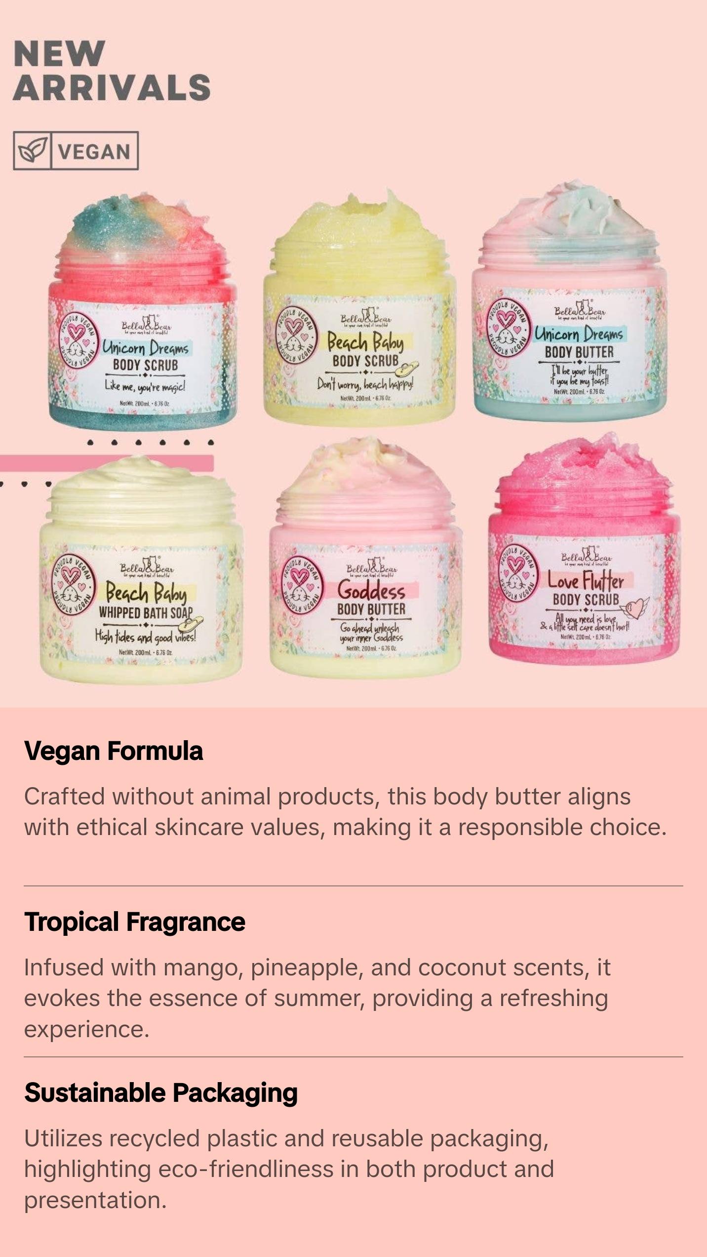 Bella & Bear 6.7oz Vegan & Cruelty Free Goddess Body Butter | Body Lotion--=%2=- cleanse=%2=----=%2=- bar=%2=-- cleanse bar