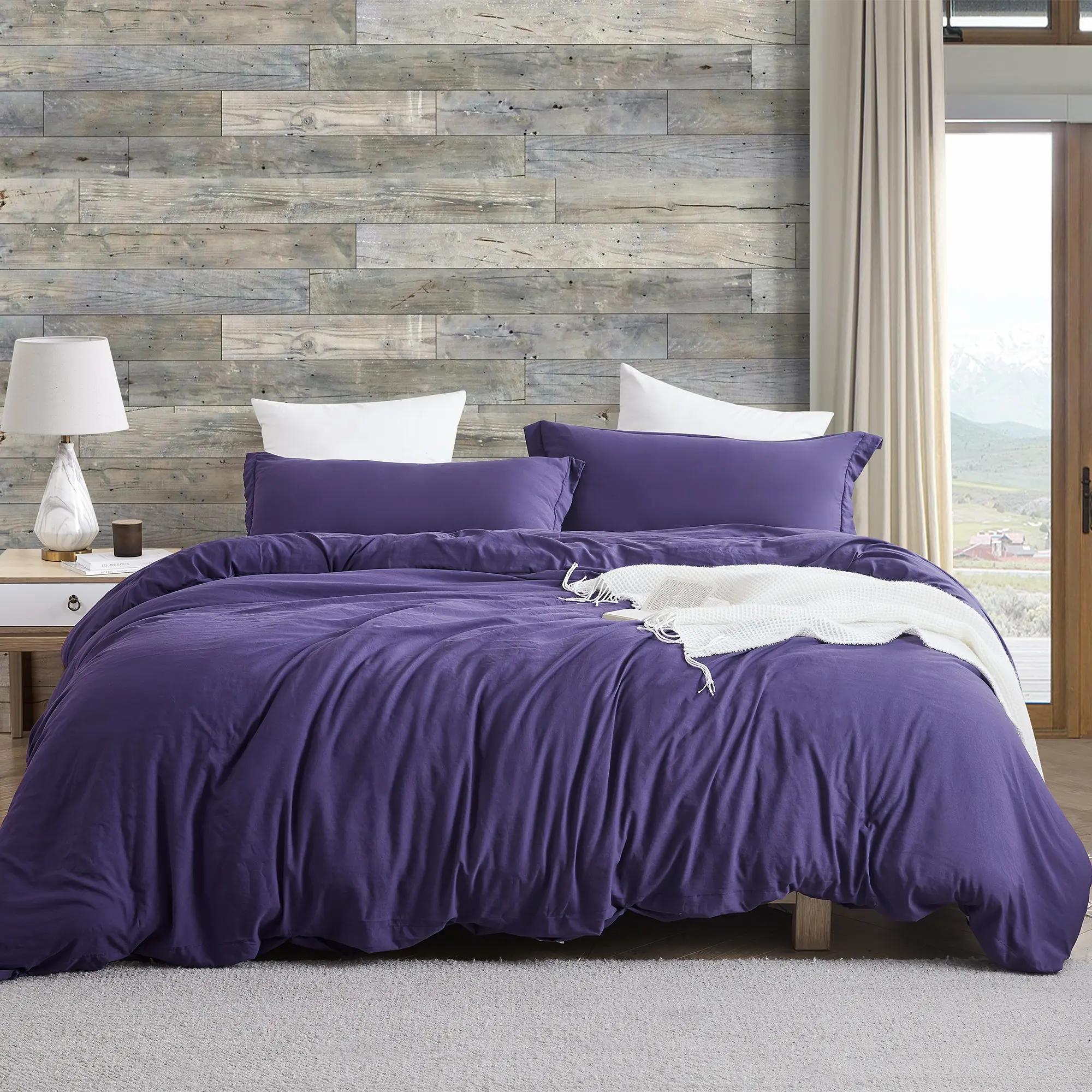 Natural Loft Coma Inducer Comforter with Cover - Purple Reign