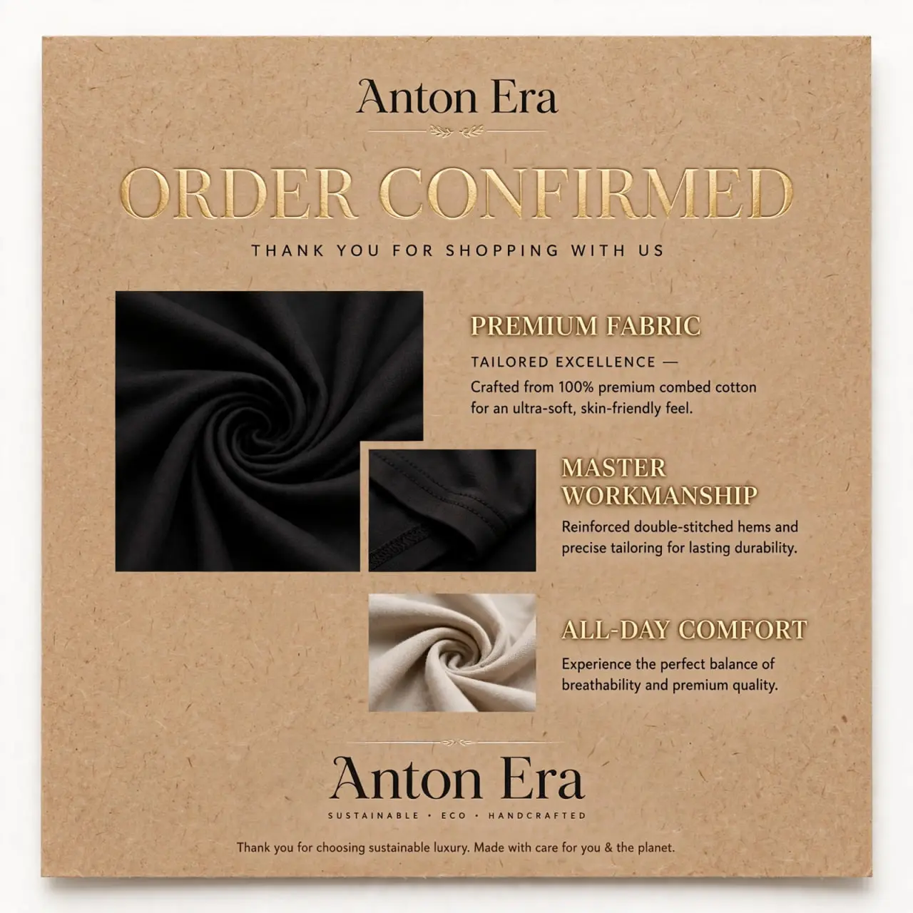 Thank You  + Anton Era Customer Thank You Card for Tshirt 3 [Gift Not For Sale]