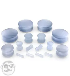 Grey Cat's Eye Glass Plugs