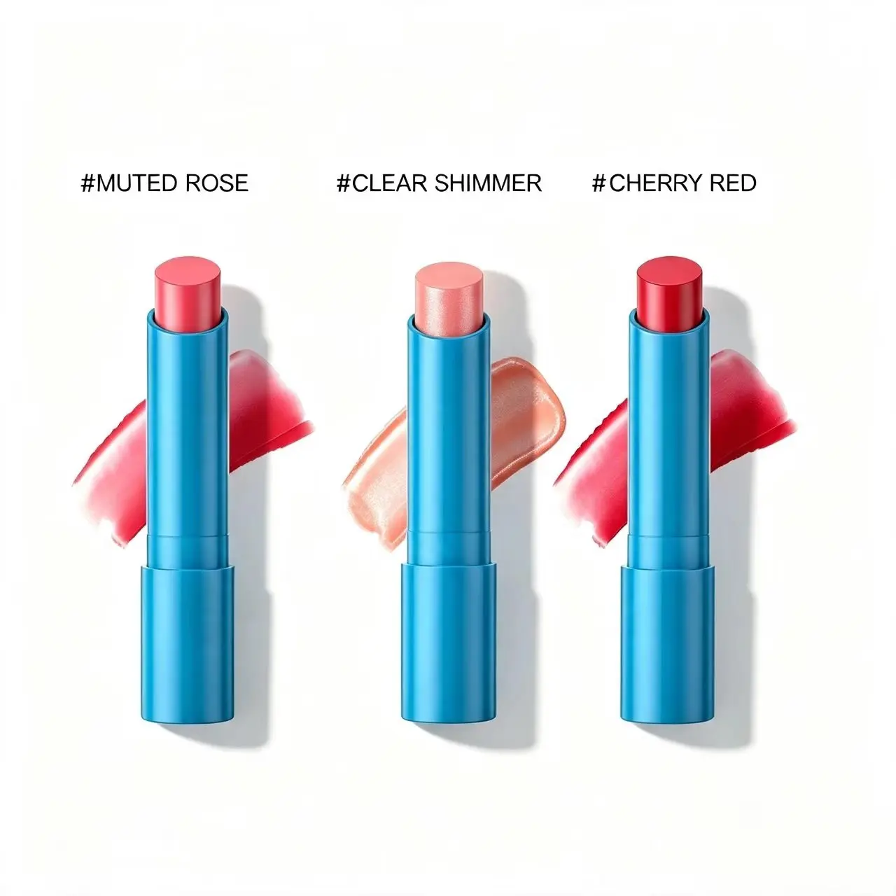 EELHOE moisturizing lip gloss, rose pink, cherry red, lightly shimmering, repairs dry, chapped lips, long-lasting nourishing lip care.