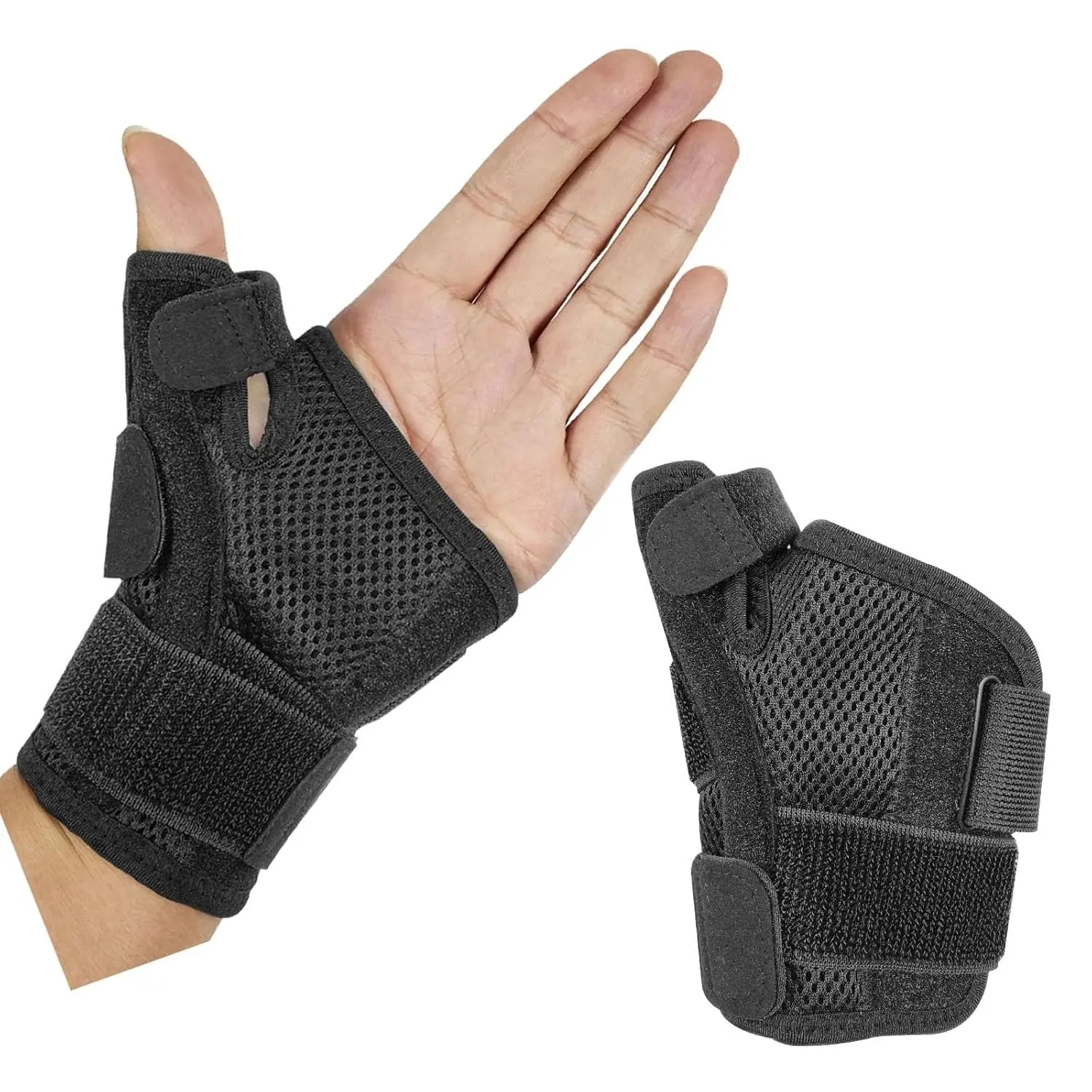 1Pc Thumb Splint with Wrist Support Brace Stabilizer for Relief Comfortable and Breathable for Daily Activities Cycling Gaming Texting