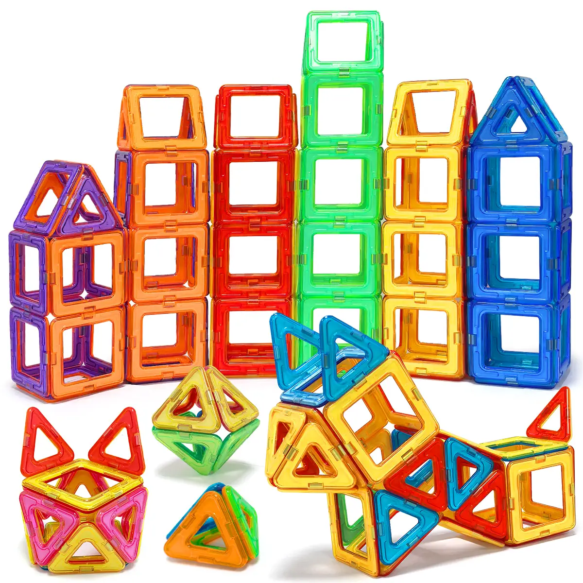Magnetic Building Blocks Set for Kids - 30+ Pieces, Stem Educational Construction Toy, Abs Material, Large Size Magnet Tiles, Creative Learning Gift f