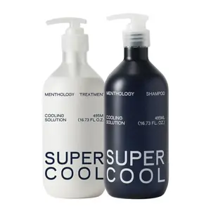 MENTHOLOGY Super Cool Shampoo Treatment Set - Scalp Cooling Hair Care Anti Hair Loss Sulfate Free Silicone Free Korean Hair Care