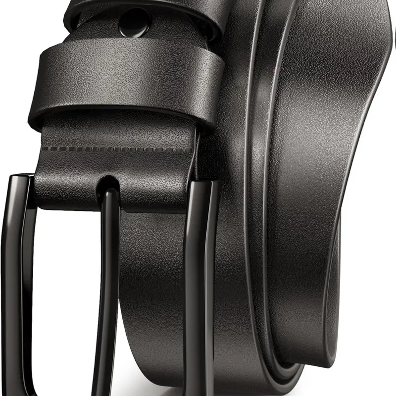 Mens Dress Belt,Genuine Casual Leather Belts for Men 1.5" Width, Classic Belt