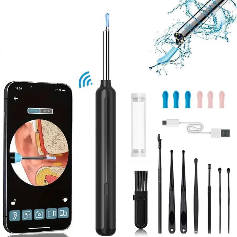 Electric Ear Wax Removal Kit, Ear Cleaner with Camera, Ear Wax Removal Tool, Ear Cleaning Kit, Earwax Removal Products for Adults