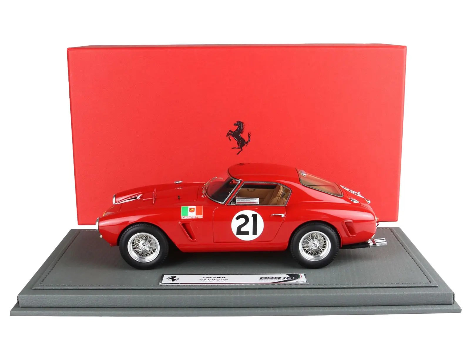Ferrari 250 SWB #21 "Beurlys" "24 Hours of Le Mans" (1960) with DISPLAY CASE Ltd Ed 1/18 Model Car by BBR