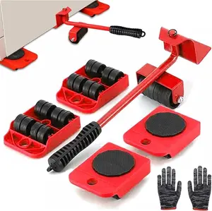 New Upgrade Furniture Sliders, Furniture Movers with Wheels, Furniture Lift Mover Tool Set with 360° Rotatable Wheels, Furniture Dolly for Moving Heavy Duty Sofa, Bed, Load Capacity Up to 750lb