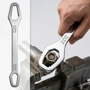 Double-head Torx Spanner,Universal Car Torx Wrench,8-24mm Self-tightening Wrench,Non-Slip Multi-function