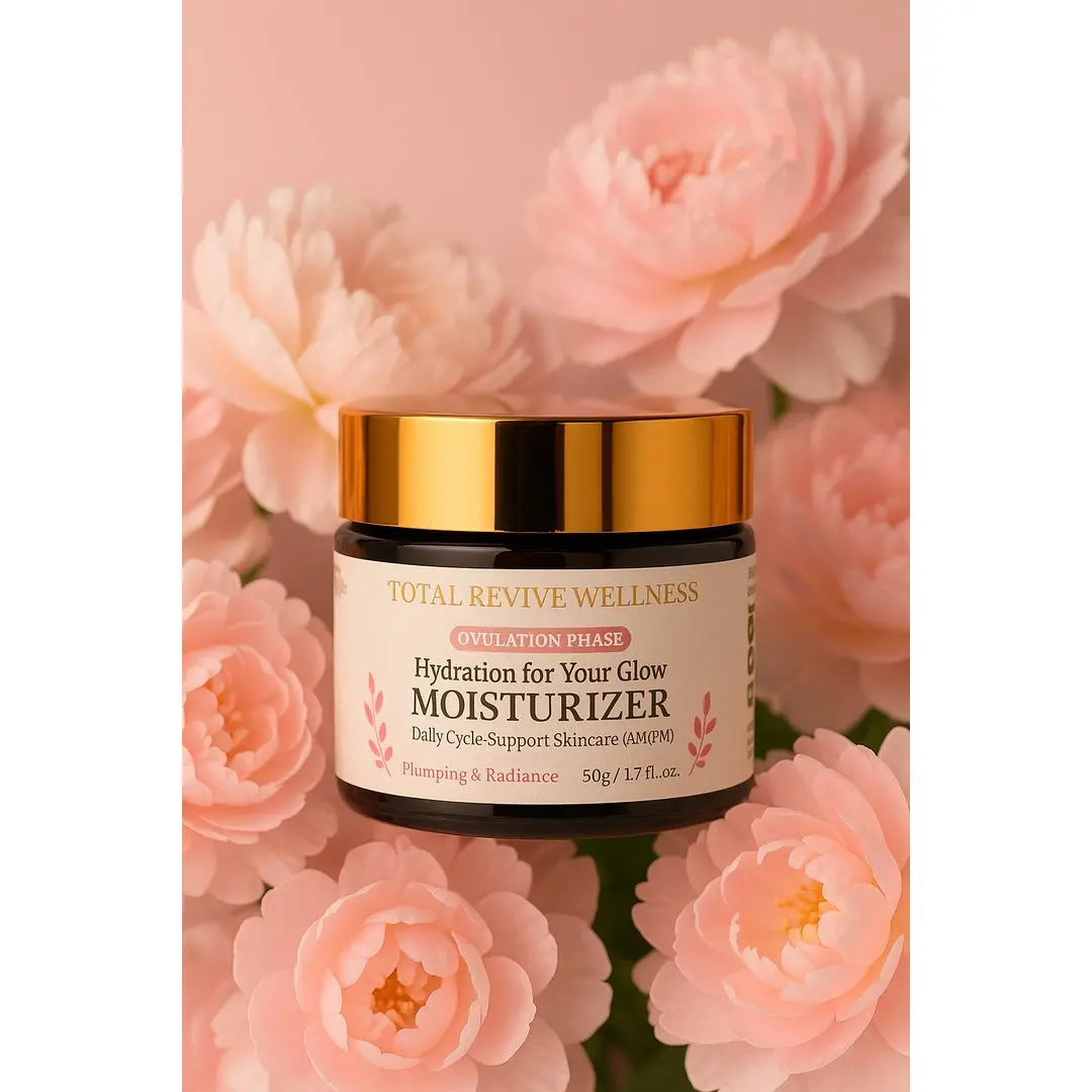 Total Revive Wellness Ovulation Phase Moisturizer – Hyaluronic Acid, Aloe Vera & Rose Water – Hydration + Radiance – 50g