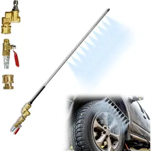 Portable Car Radiator Cleaner Wand-6000 PSI Stainless Radiator Flush,10 Hole Radiator Cleaning Wand with1/4''Quick Coupler,Dual Water/Air Cleaning for Trucks,RVs