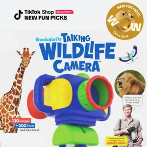 Educational Insights GeoSafari Jr. Talking Wildlife Camera (Voice by Robert Irwin) | Talking Microscope | Talking Globe (Voice by Bindi Irwin), STEM. Visual Learning Tools, Holiday Gift, Age 4+