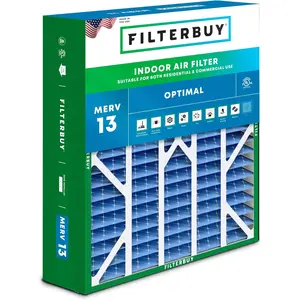 Filterbuy 20x25x6 Air Filter (1-Pack), Pleated MERV 13 Optimal Defense HVAC AC Furnace Air Filters for Aprilaire Space-Gard 201 / 2200 / 2250 & Lennox