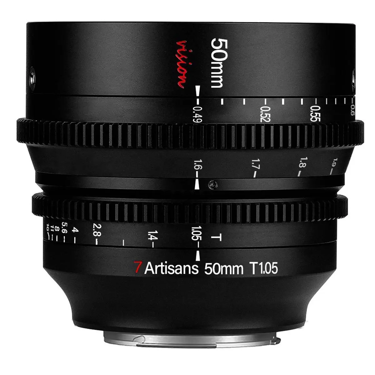 7artisans Compact Photoelectric 50mm T1.05 Vision Cine Lens with Canon RF Mount, Black