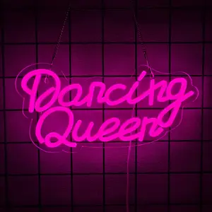 Dancing Queen Neon Sign Let's Dance  LED Signs for Wall Decor Neon Lights for Dance Room Dancing Party Bar Club Birthday Party Decoration Gift for Girl Kid Lover