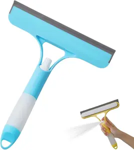3-in-1 Window Cleaning Scraper New Squeegee for Shower Glass 3-in-1 Spray Function for Glass Doors Mirrors Scraper Brush All-Purpose Cleaner Tool