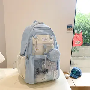 Cute doll display backpack, mesh backpack, girl style daily casual school bag