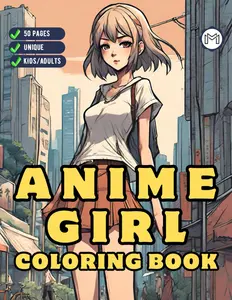 Anime Girl Coloring Book for Adults Kids Girls Boys Gift: Anime Girl Coloring Pages for Teenage Girls Cute Coloring Book Anime Japanese Anime Coloring ... 50 Pages Anime Coloring Sheets Activity Book