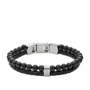 Fossil Men's Beaded Multi-Strand Bracelet