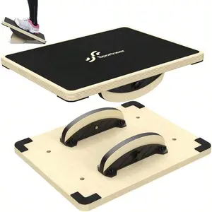 2in1 Balan Board U2013 Adjustable Wobble  Slant Board For Core Strength, Stretching, Rehab, Standing Desk, Home Gym Workout