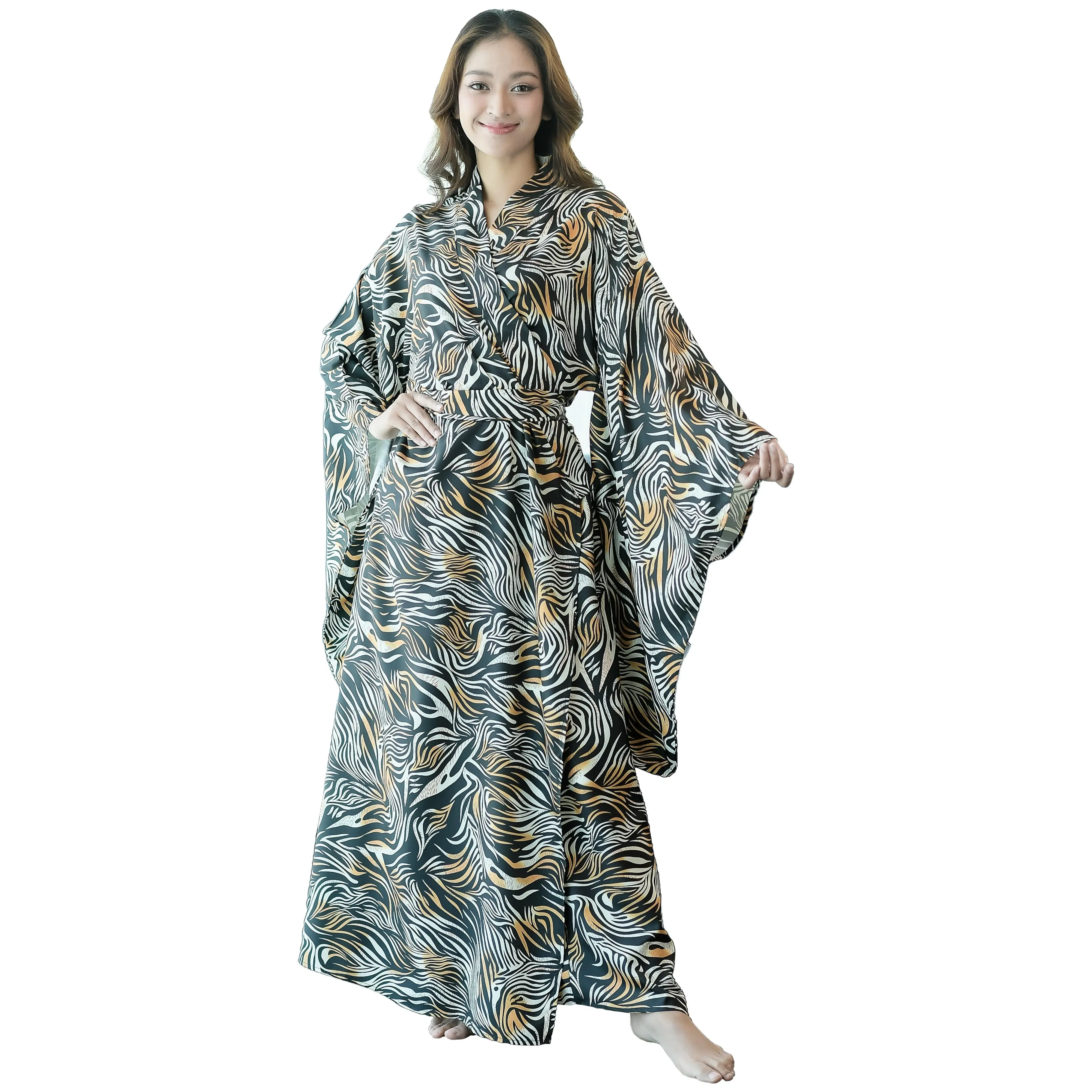 NA'RAK Women's Yukata Kimono Robe : Tiger Print