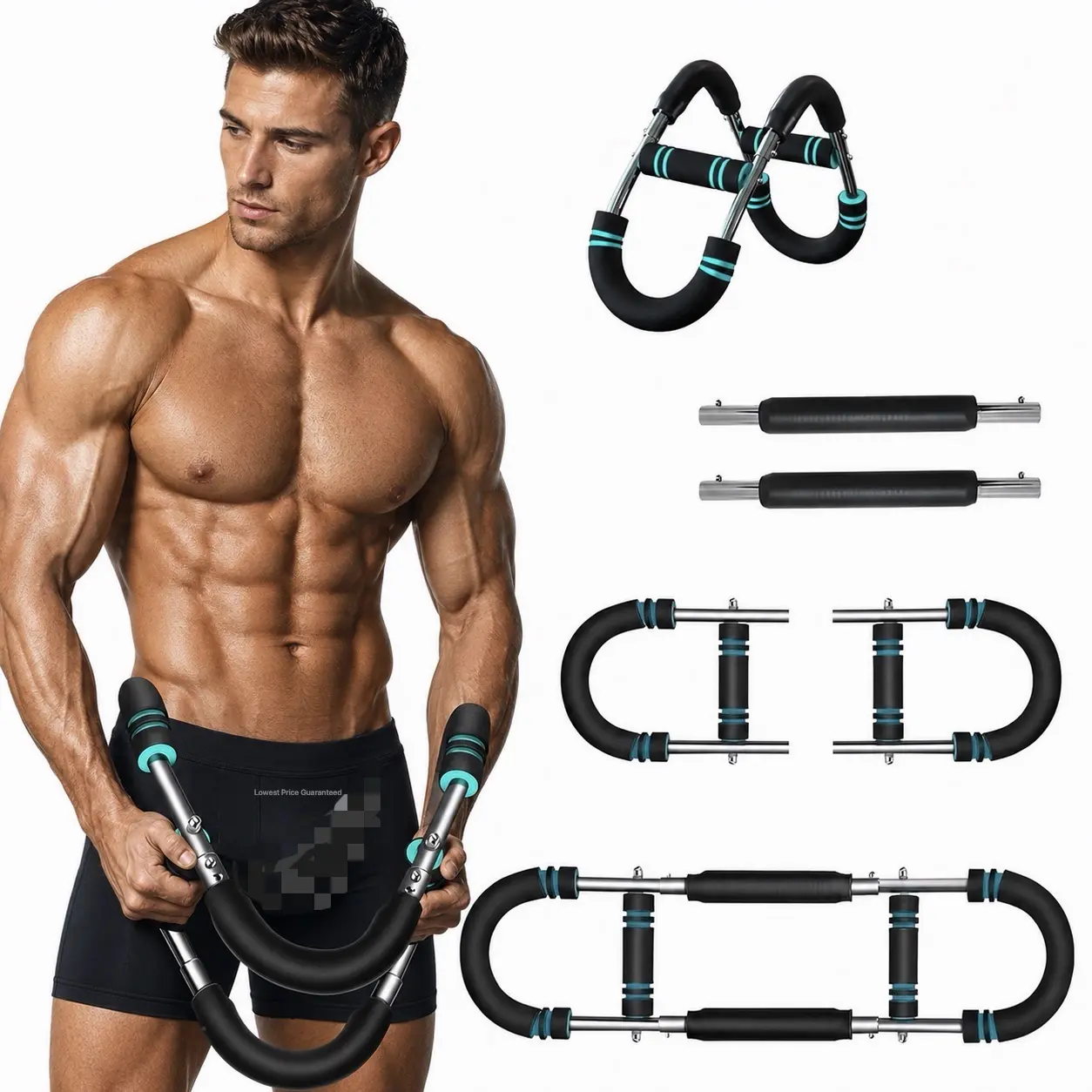 Arm Trainer, Adjustable Chest Workout Equipment, Arm Trainer for Men, Chest Trainer for Men, Shoulder Muscle Training, Portable Spring Resistance Home Fitness Equipment SummerVibes