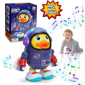 Electric Space Duck Toys Electric Music Toy Electric Toys with Lights and Sounds Moving Walking Dancing Toys
