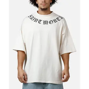 Saint Morta Barbaric Mock Neck T-Shirt Off White