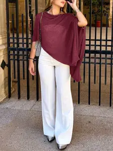 Women's Casual Elegant Knitted Shawl Cardigan, Stylish Multi-Functional Half Transparent Shawl, Loose Lightweight Summer Clothing