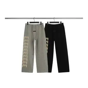 FW24 Luxury Brand Men's Casual Pants Flocking Letter Logo Wide Leg Pants Designer Brand Top Quality Sweatpants