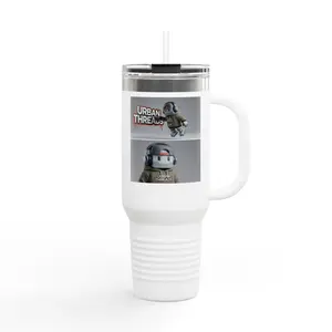 Urban Thread Plush Robot Illustration 40oz Travel Mug