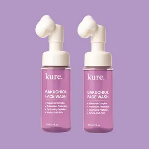 [NEW] Kure Bakuchiol Face Wash - Anti-aging, Tightening, Collagen Peptide Lifting, Hydrating Formula - Buy 1 Get 1 FREE Bakuchiol Retinol Alternative