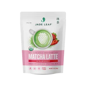 Organic Strawberry Matcha Latte Mix - Cafe Style Sweetened Beverage, Vegan & Gluten-Free, USDA Certified, 5.5 oz Coffee Blend
