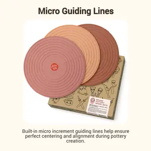 Pottery Head Pottery Bats for Pottery Wheel - Set of 3 Round 12" Pottery Wheel Bats with Guiding Lines - Clay Tools, Ceramic Tools & Pottery Wheel Accessories - New and Improved Version