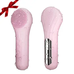 Electric Silicone Facial Cleansing Brush | Heated Vibrating Gentle Face Scrubber with Massage for All Skin Types