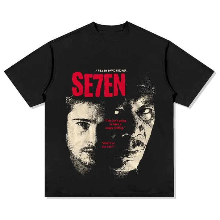 Se7en Movie Detective Somerset Dark Crime Graphic Shirt HY6616