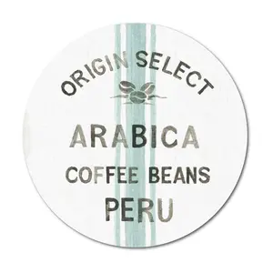 Courtside Market Wake Me Up Coffee Sack I 12x12Circular Wood