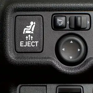2pcs Vehicle Blank Button Stickers | Blank Button Car Stickers | Passenger Ejection Button Stickers | Universal Blank Button Stickers, Suitable for All Vehicles | Humorous Style